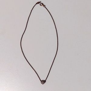 Copper heart choker necklace